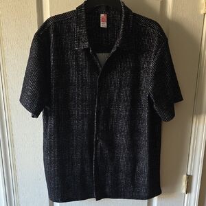 Men's Black Casual Button Down Shirt